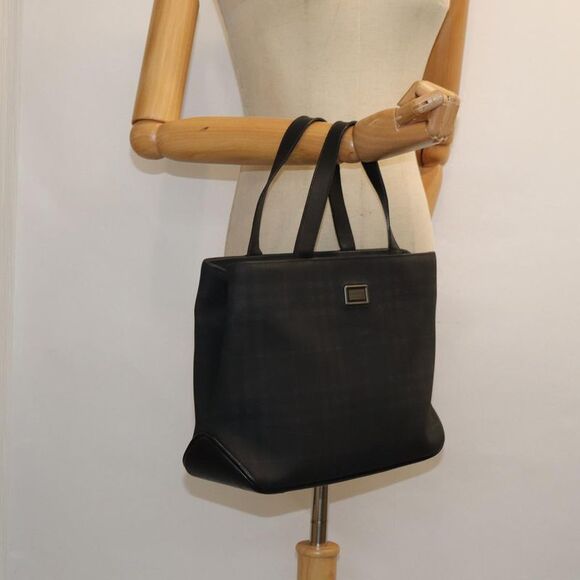 Burberry Nova Check Black Canvas Handbag (Pre-Owned) - Picture 7 of 16